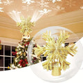LED Star Christmas Tree Topper with Rotating Snowflake Projector