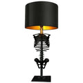 Handcrafted Gothic Skeleton Halloween Table Lamp