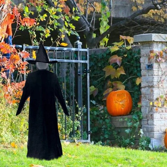 Sound-Activated Lighted Witch Yard Stake