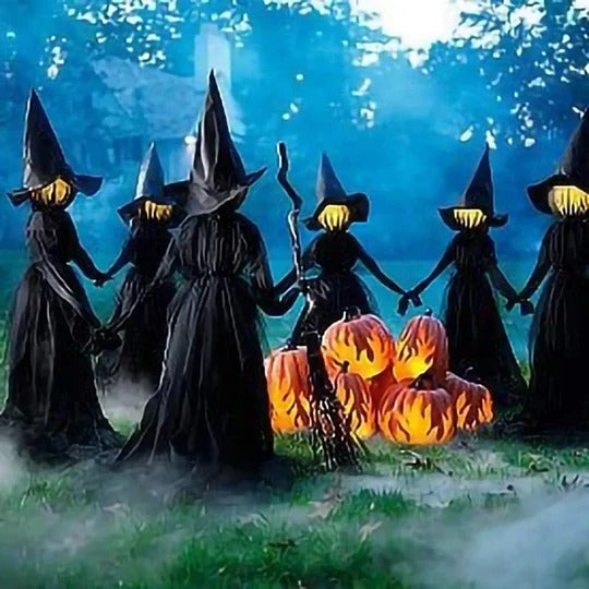 Sound-Activated Lighted Witch Yard Stake