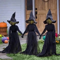 Sound-Activated Lighted Witch Yard Stake
