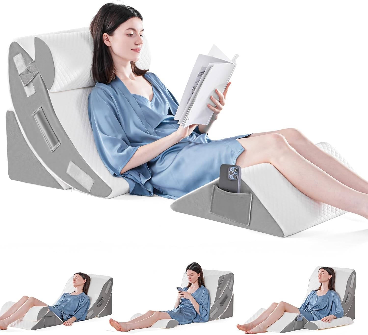 4Pcs Orthopedic Bed Wedge Pillow Set