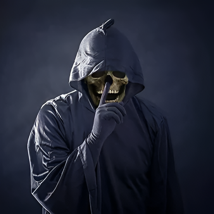 Full-Head Skull Costume Mask with Moving Jaw