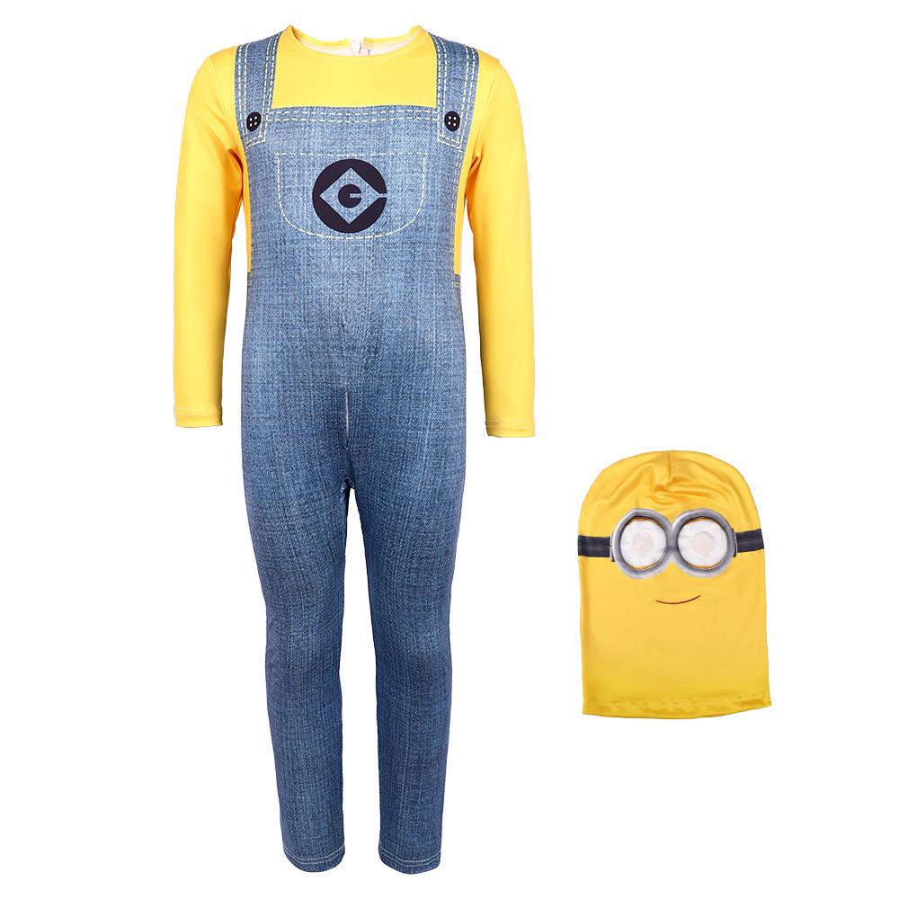 Children’s Yellow Jumpsuit Costume with Character Helmet