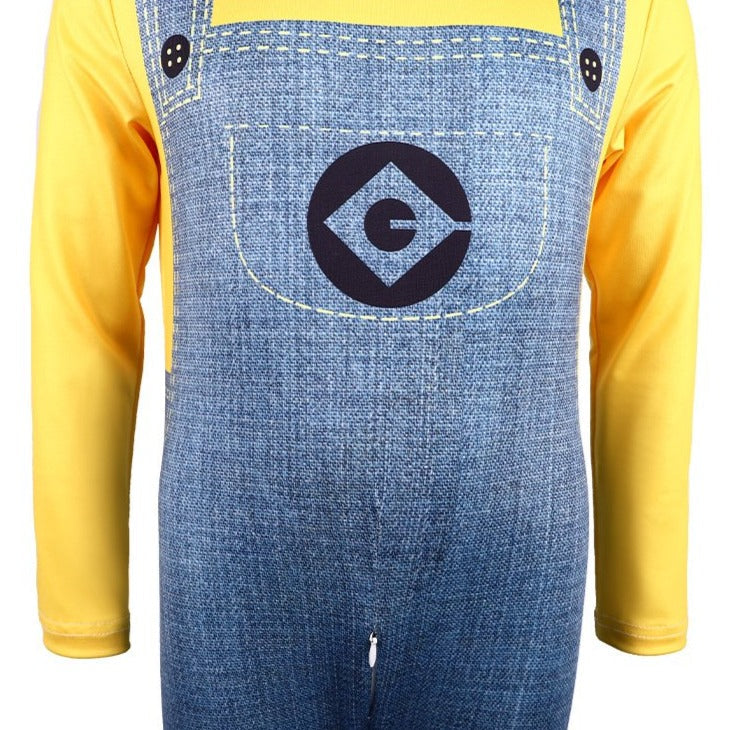 Children’s Yellow Jumpsuit Costume with Character Helmet