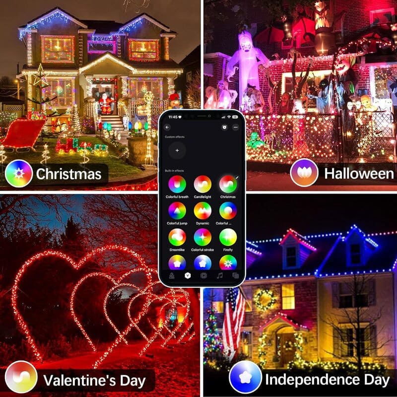 Smart RGB Color-Changing LED String Lights