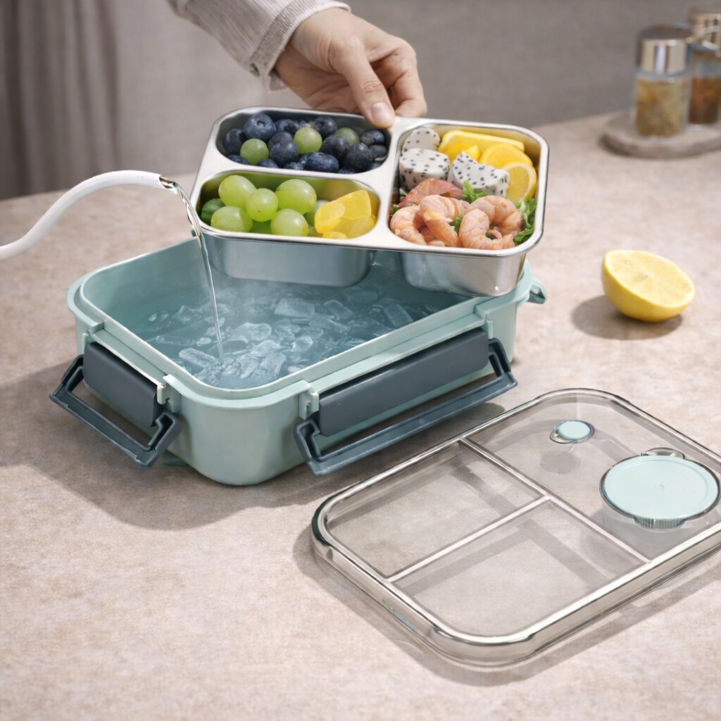 Bento Lunch Boxes – Stainless Steel Leakproof with Compartments