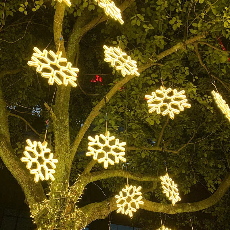 LED Snowflake Christmas Lights – IP65 Outdoor Garden Lighting