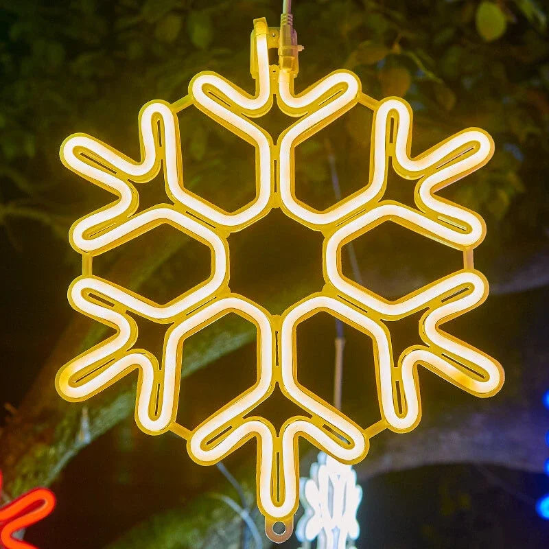 LED Snowflake Christmas Lights – IP65 Outdoor Garden Lighting