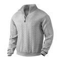Men's Quarter-Zip Sweater – Cable Knit Pullover