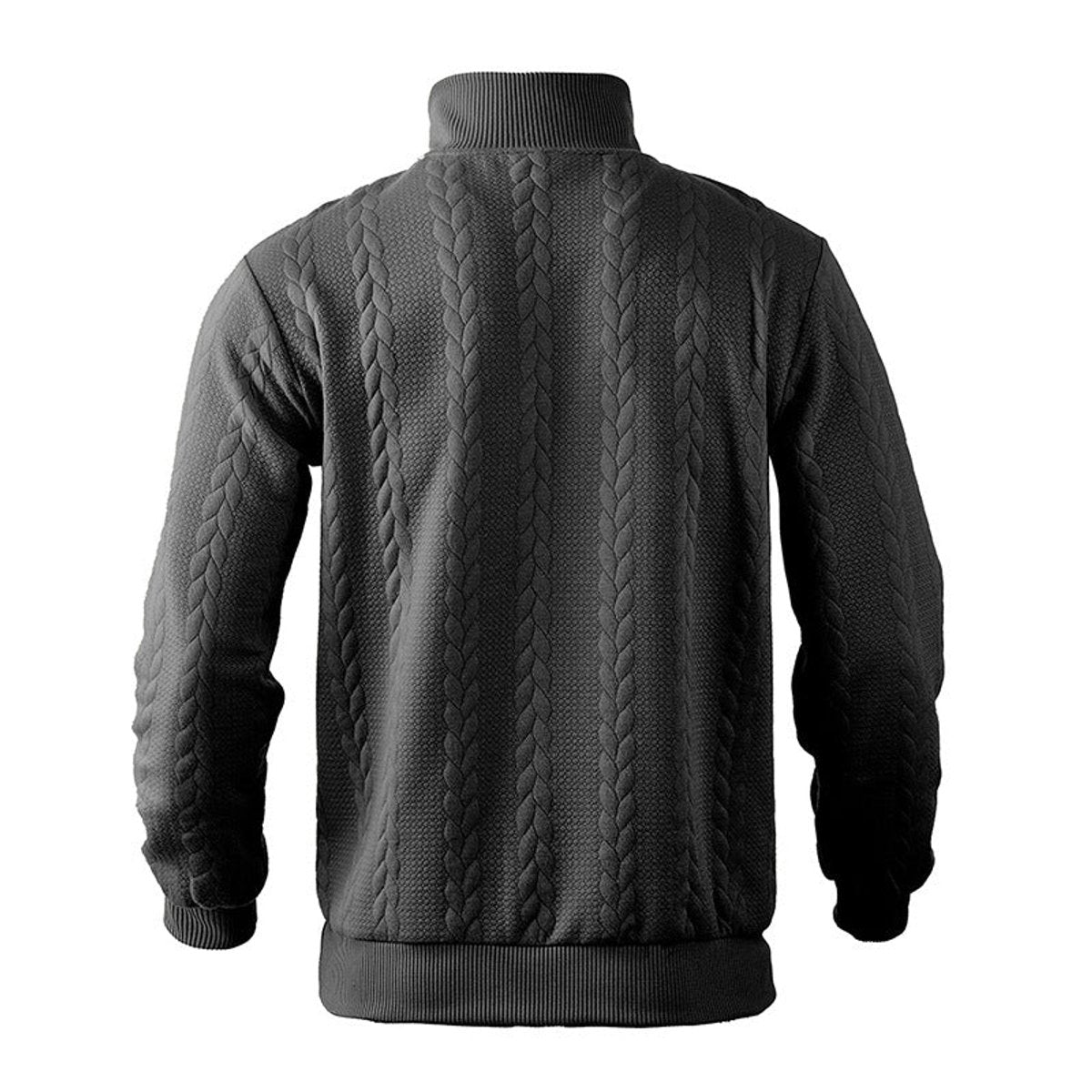 Men's Quarter-Zip Sweater – Cable Knit Pullover