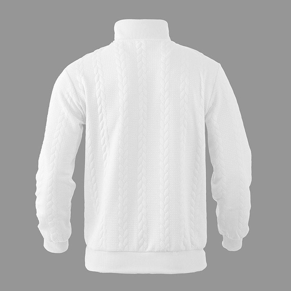 Men's Quarter-Zip Sweater – Cable Knit Pullover