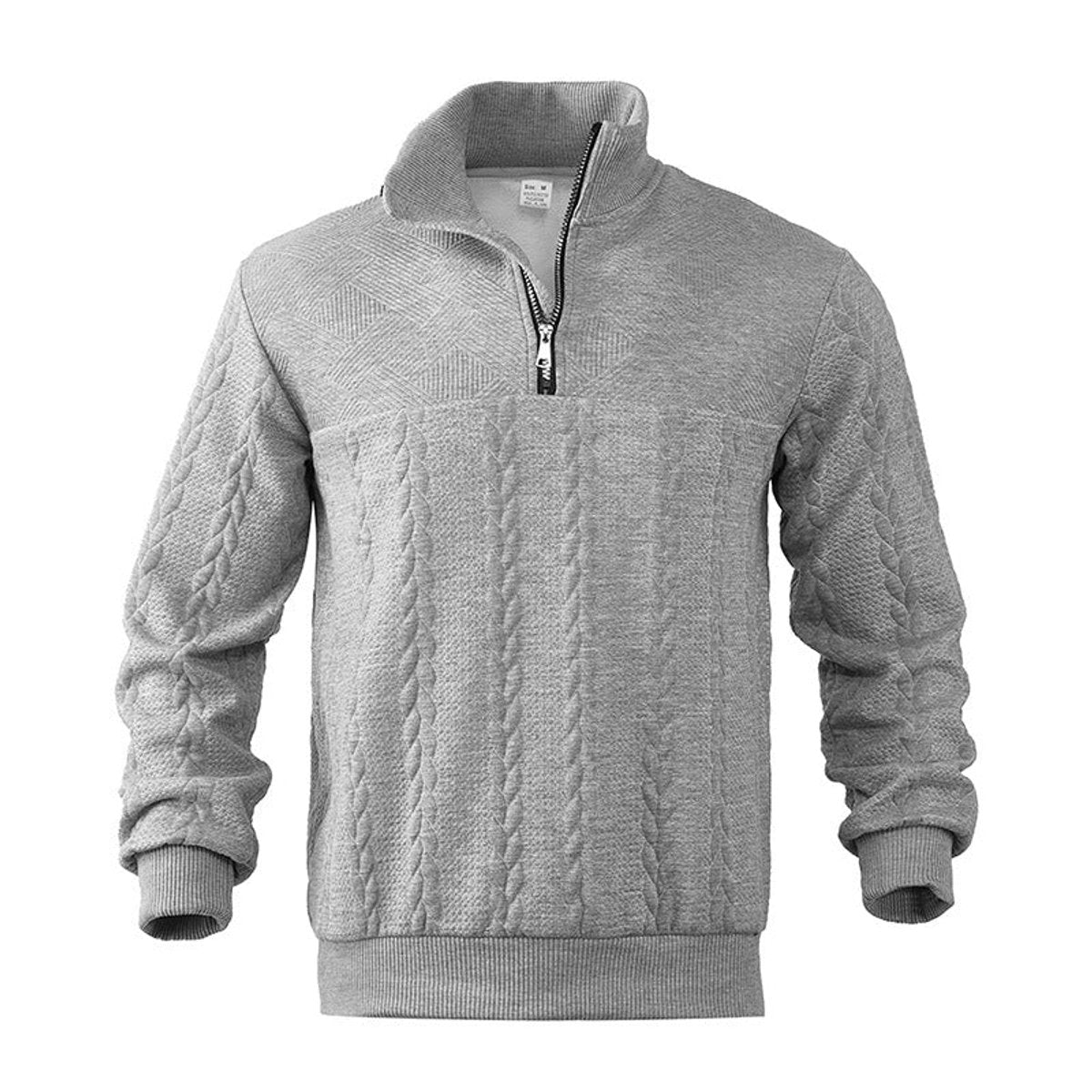 Men's Quarter-Zip Sweater – Cable Knit Pullover