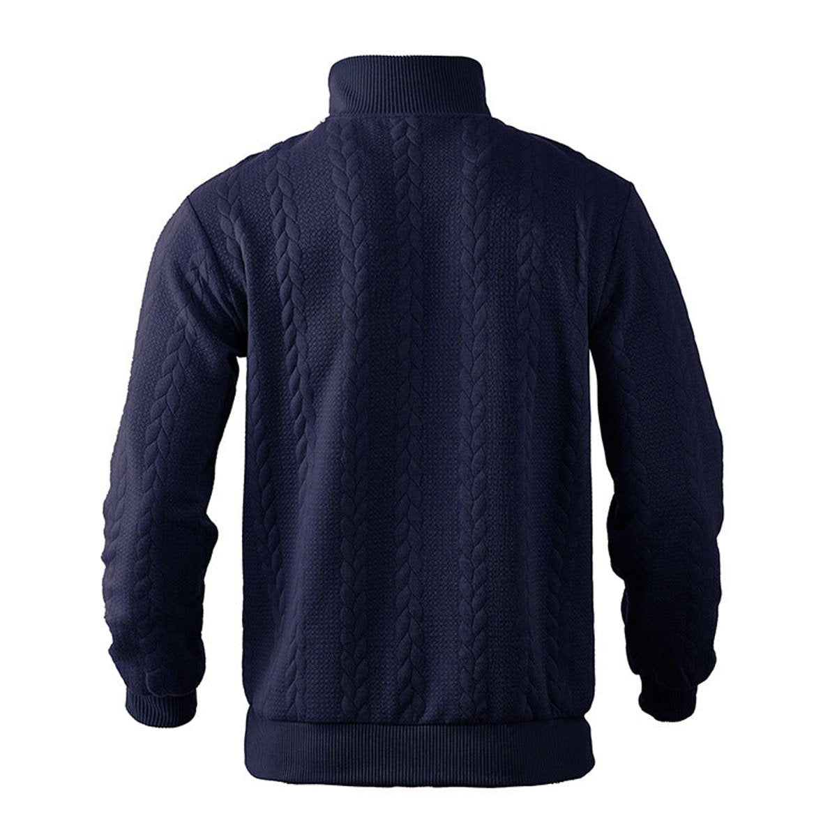 Men's Quarter-Zip Sweater – Cable Knit Pullover