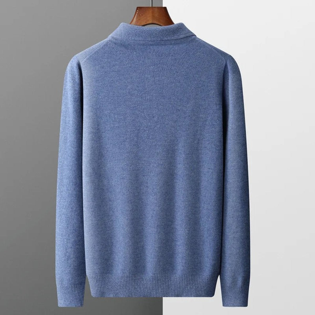 Men's Cashmere Polo Sweater – Knit, Button Collar