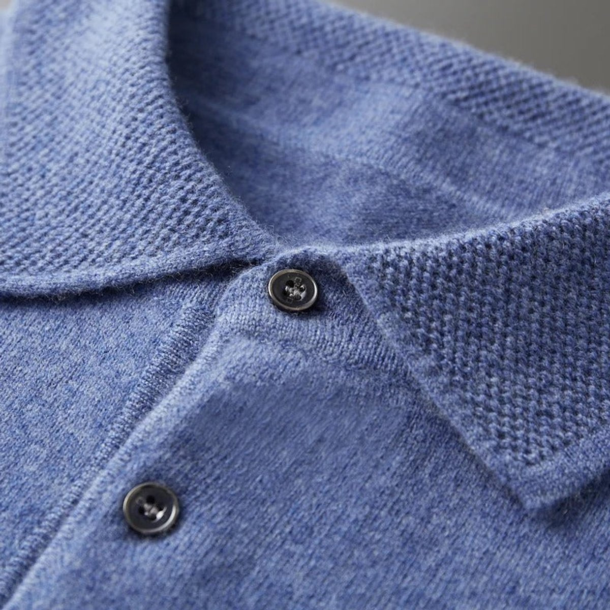 Men's Cashmere Polo Sweater – Knit, Button Collar