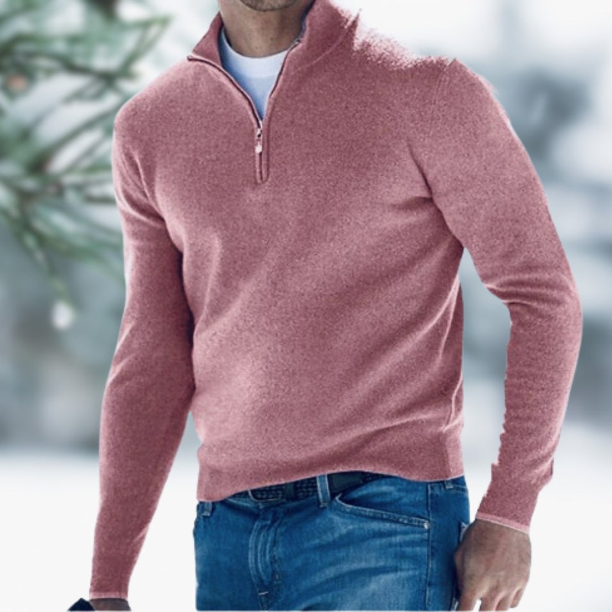 Men's Quarter-Zip Sweater – Soft Knit Pullover