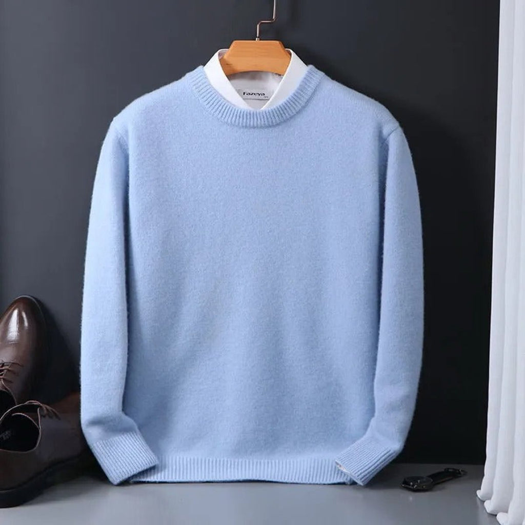 Men's Crewneck Sweater – Soft Mohair Knit Pullover