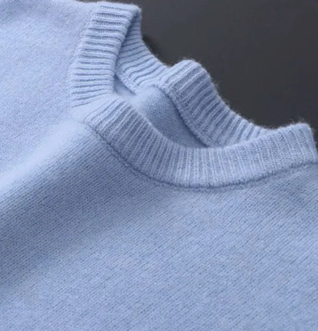 Men's Crewneck Sweater – Soft Mohair Knit Pullover