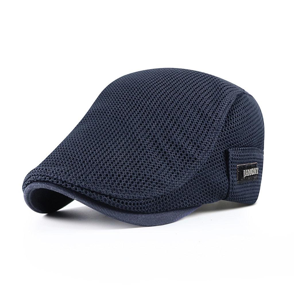Men's Flat Cap with Mesh Ventilation - Cool, Breathable & Adjustable Fit