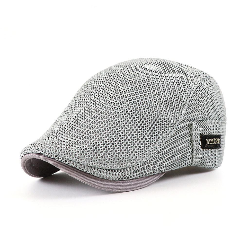 Men's Flat Cap with Mesh Ventilation - Cool, Breathable & Adjustable Fit