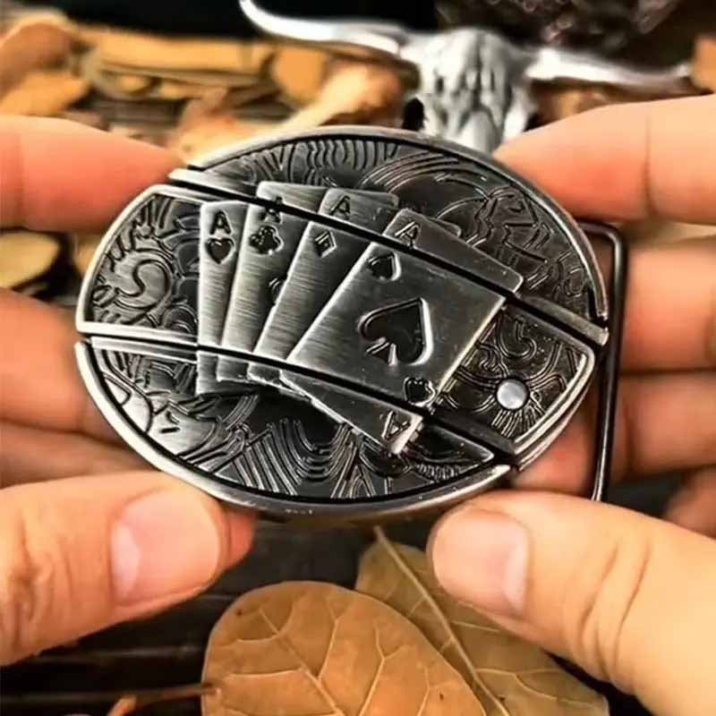 Metal Oval Cowboys Belt Buckle – Western Style Durable & Decorative