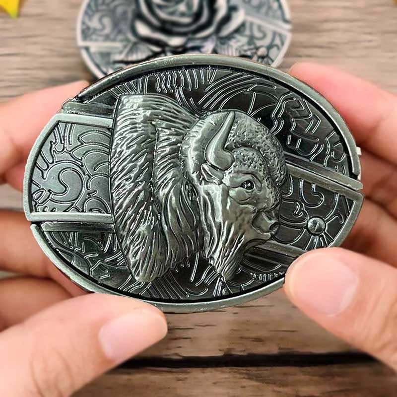 Metal Oval Cowboys Belt Buckle – Western Style Durable & Decorative