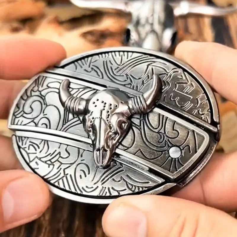 Metal Oval Cowboys Belt Buckle – Western Style Durable & Decorative