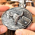 Metal Oval Cowboys Belt Buckle – Western Style Durable & Decorative