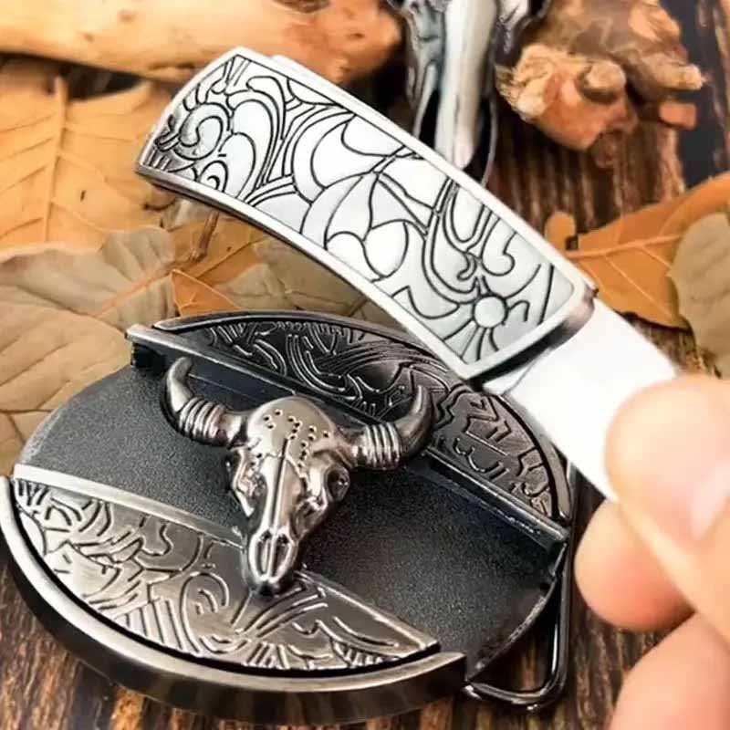 Metal Oval Cowboys Belt Buckle – Western Style Durable & Decorative