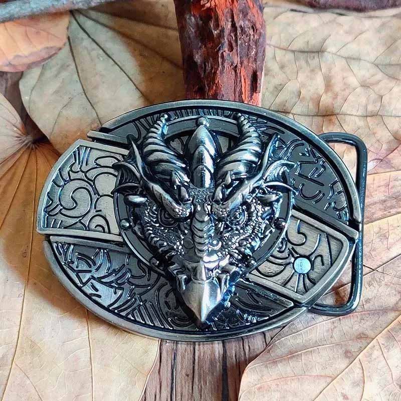 Metal Oval Cowboys Belt Buckle – Western Style Durable & Decorative