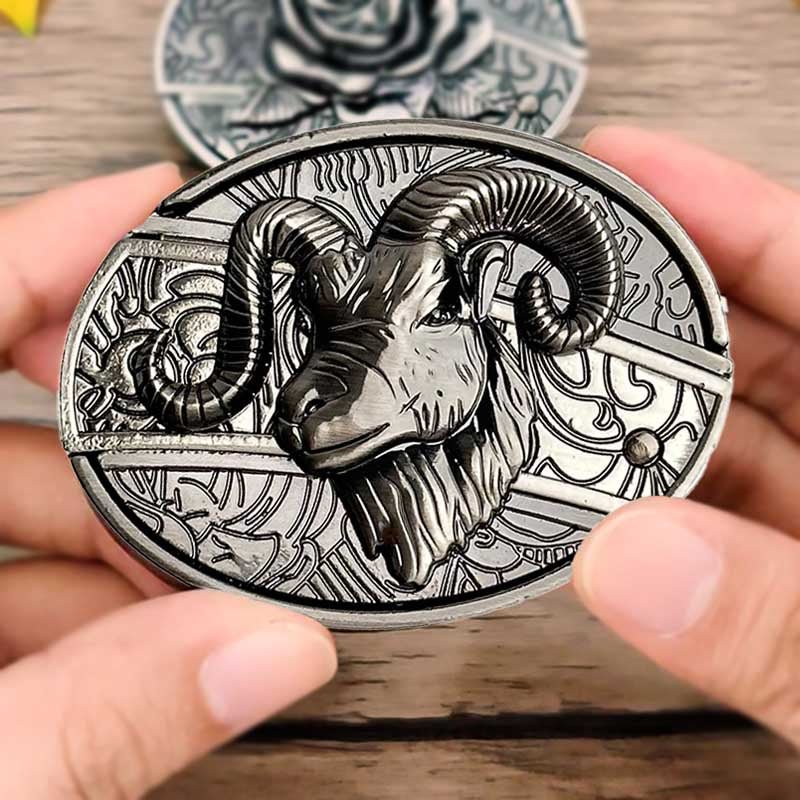 Metal Oval Cowboys Belt Buckle – Western Style Durable & Decorative