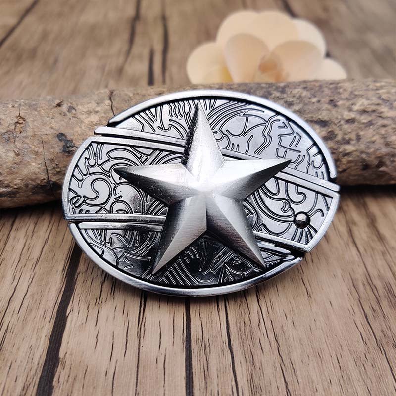 Metal Oval Cowboys Belt Buckle – Western Style Durable & Decorative
