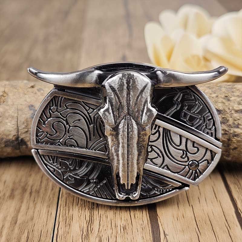 Metal Oval Cowboys Belt Buckle – Western Style Durable & Decorative