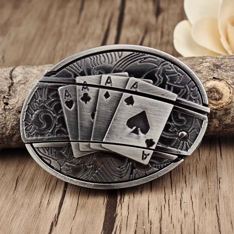 Metal Oval Cowboys Belt Buckle – Western Style Durable & Decorative