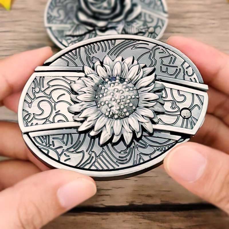 Metal Oval Cowboys Belt Buckle – Western Style Durable & Decorative