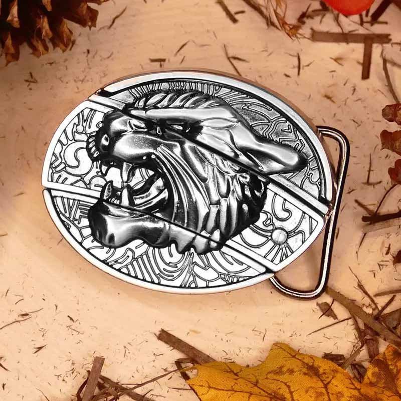 Metal Oval Cowboys Belt Buckle – Western Style Durable & Decorative