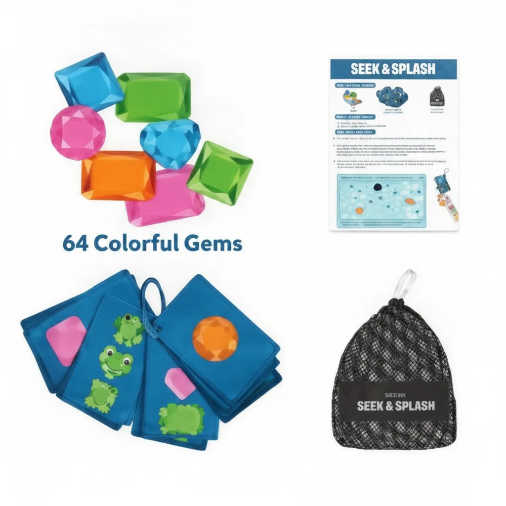 Underwater Pool Treasure Hunt Game – Waterproof Gems, Cards & Family Fun
