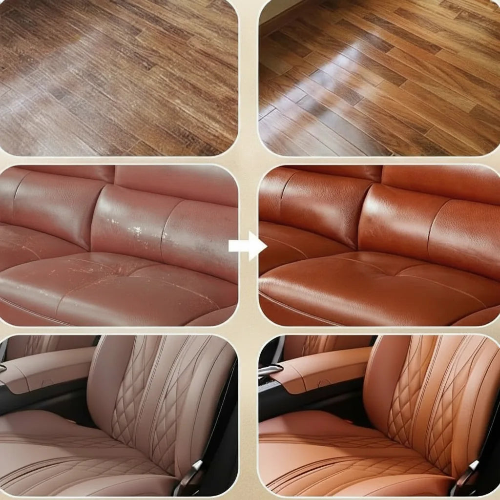 Leather Care Balm – Applicator Brush Included, Restores Shine & Prevents Cracking