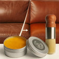 Leather Care Balm – Applicator Brush Included, Restores Shine & Prevents Cracking