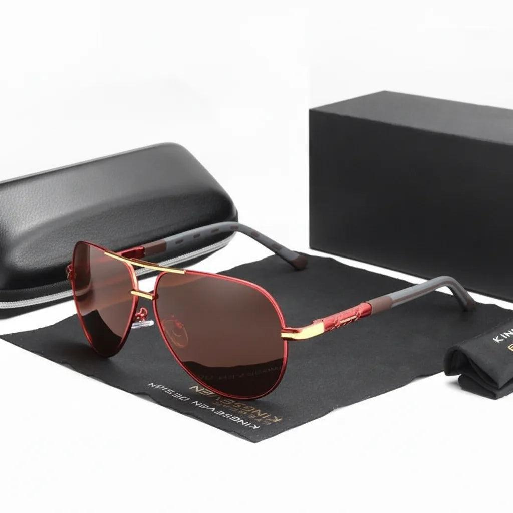 Men's Polarized Sunglasses - Vintage Style with UV400 Protection