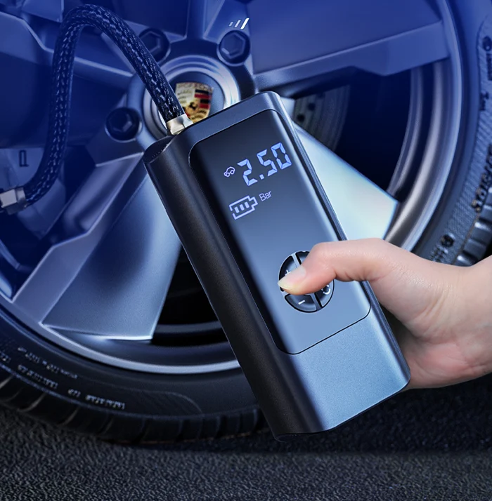 12V Tire Inflator Compressor – Dual Power for Car & Bicycle