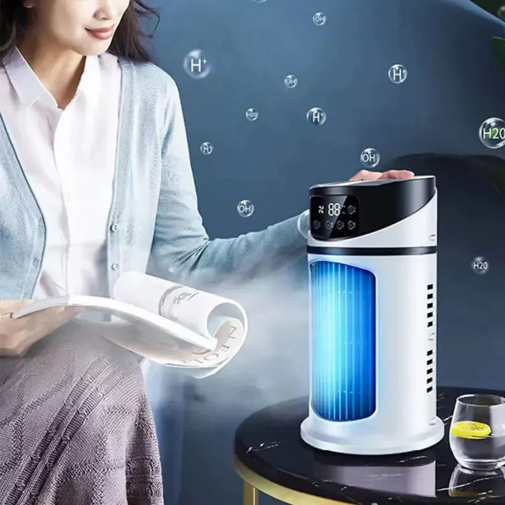Compact Evaporative Air Cooler Fan - Portable Personal Air Conditioner
