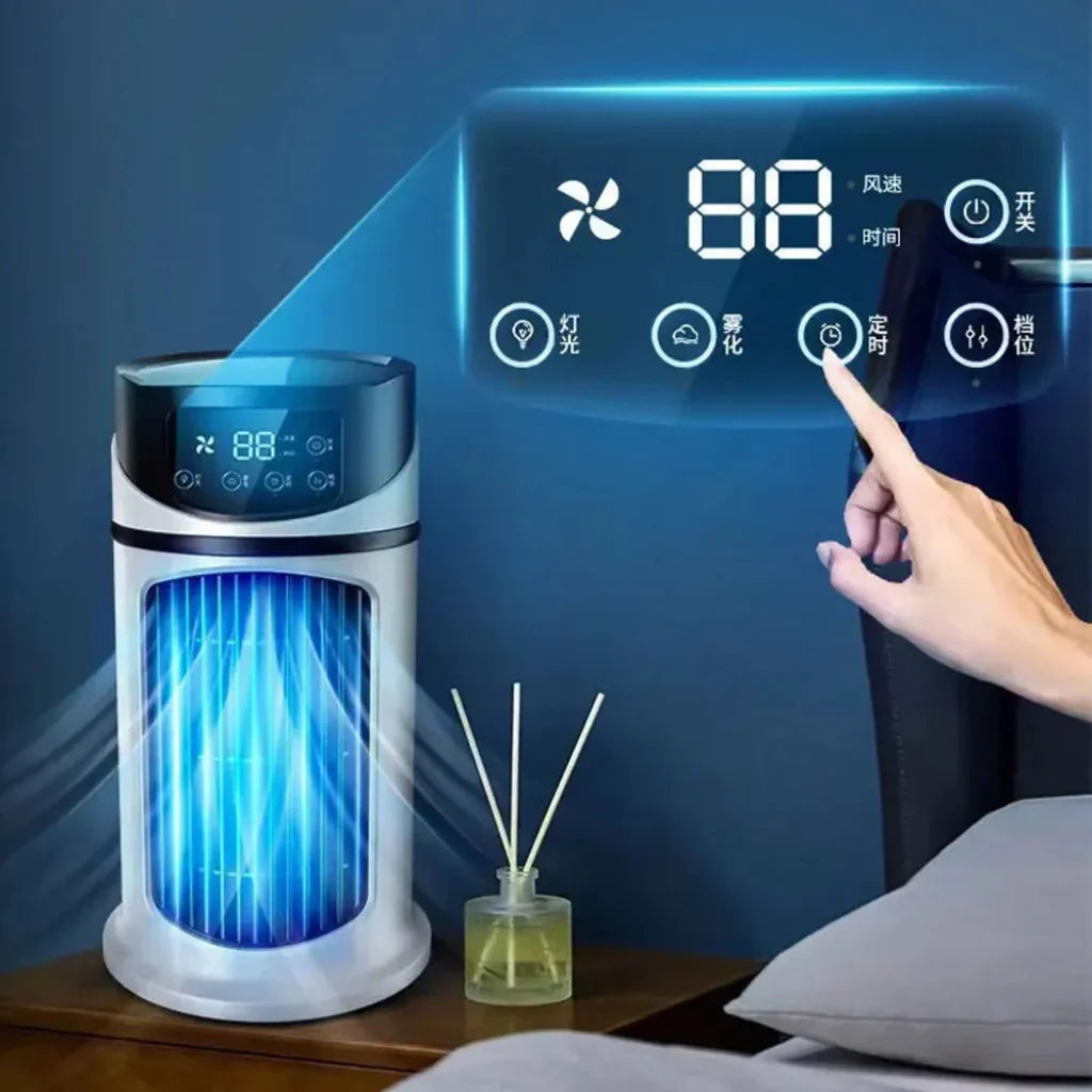 Compact Evaporative Air Cooler Fan - Portable Personal Air Conditioner