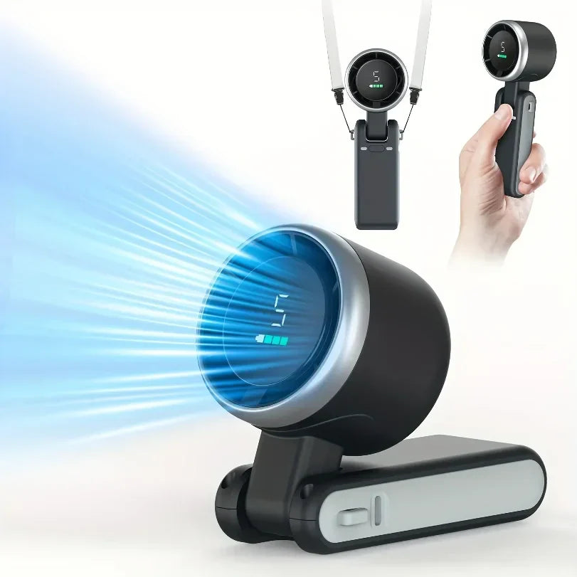 Rechargeable Clip-On & Neck Fan - Portable Handheld Mini Fan for Travel
