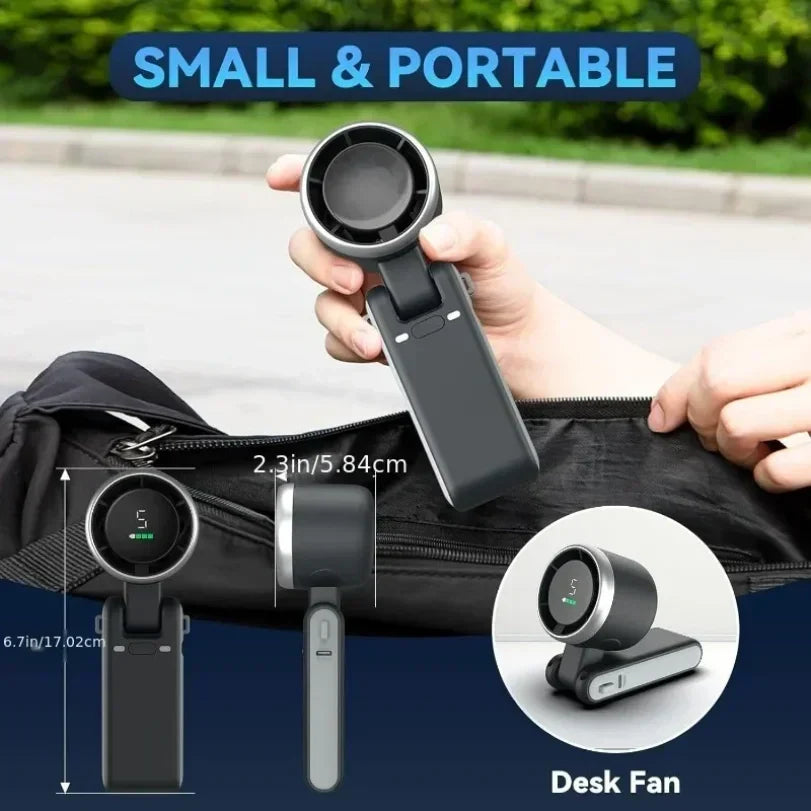 Rechargeable Clip-On & Neck Fan - Portable Handheld Mini Fan for Travel