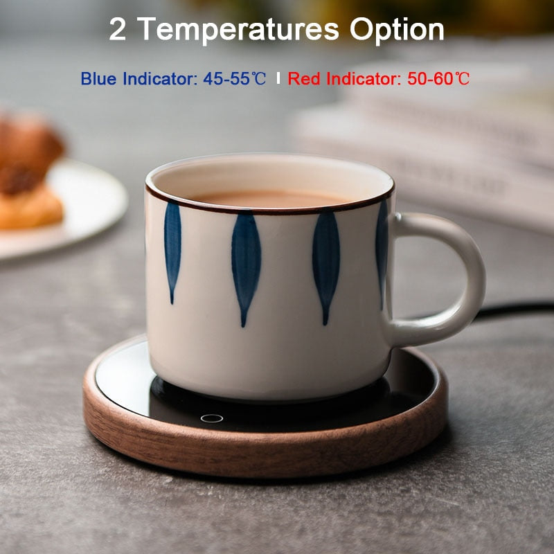Ceramic Mug Warmer Coaster – Smart Elegant Electric Temperature Control