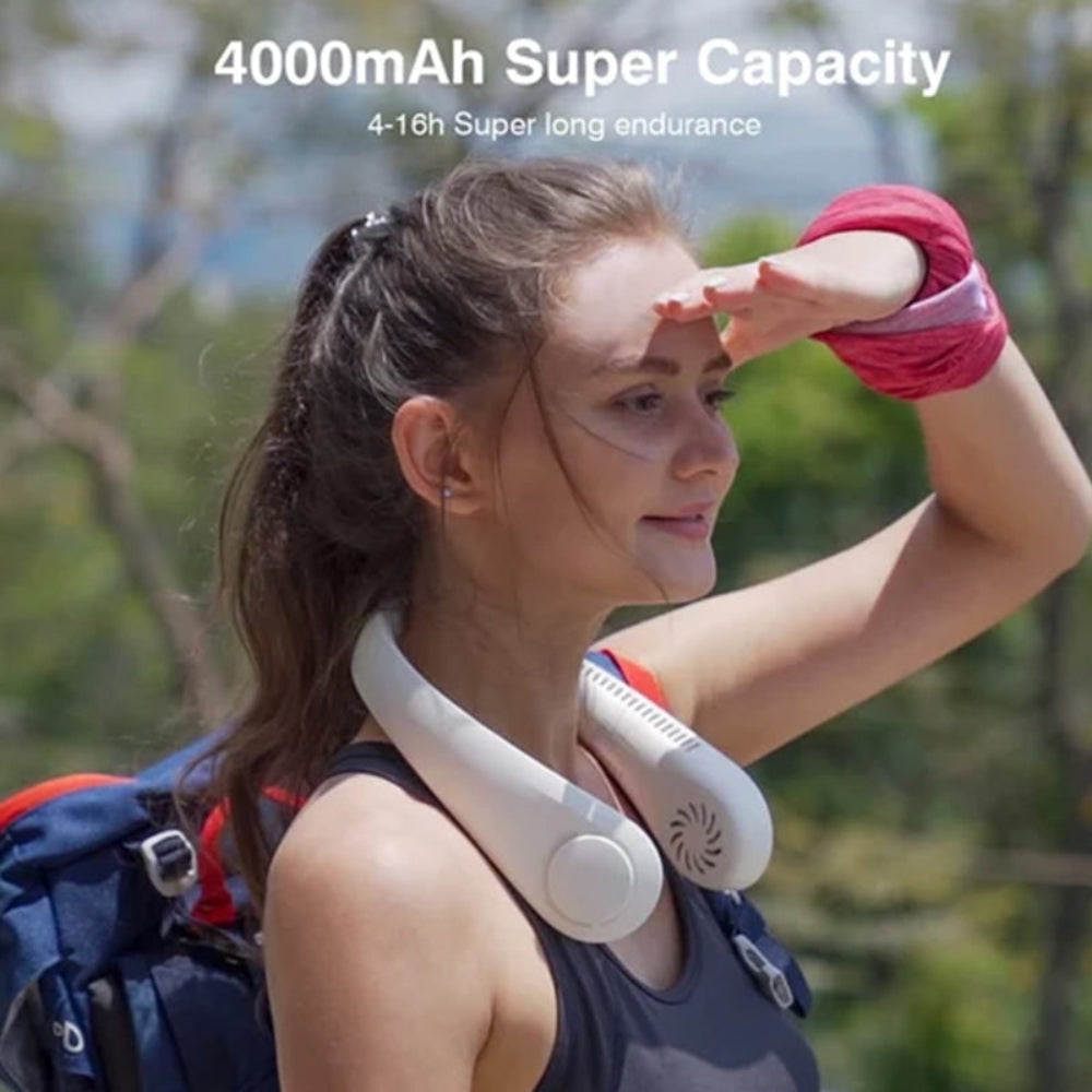 Wearable Portable Neck Fan - Hands-Free Rechargeable Cooling Fan for Outdoors