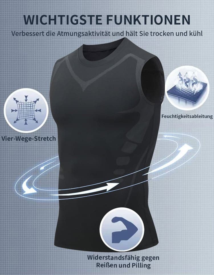 Ionic Shaping Sleeveless Shirt – Slimming Compression Top for Men & Women