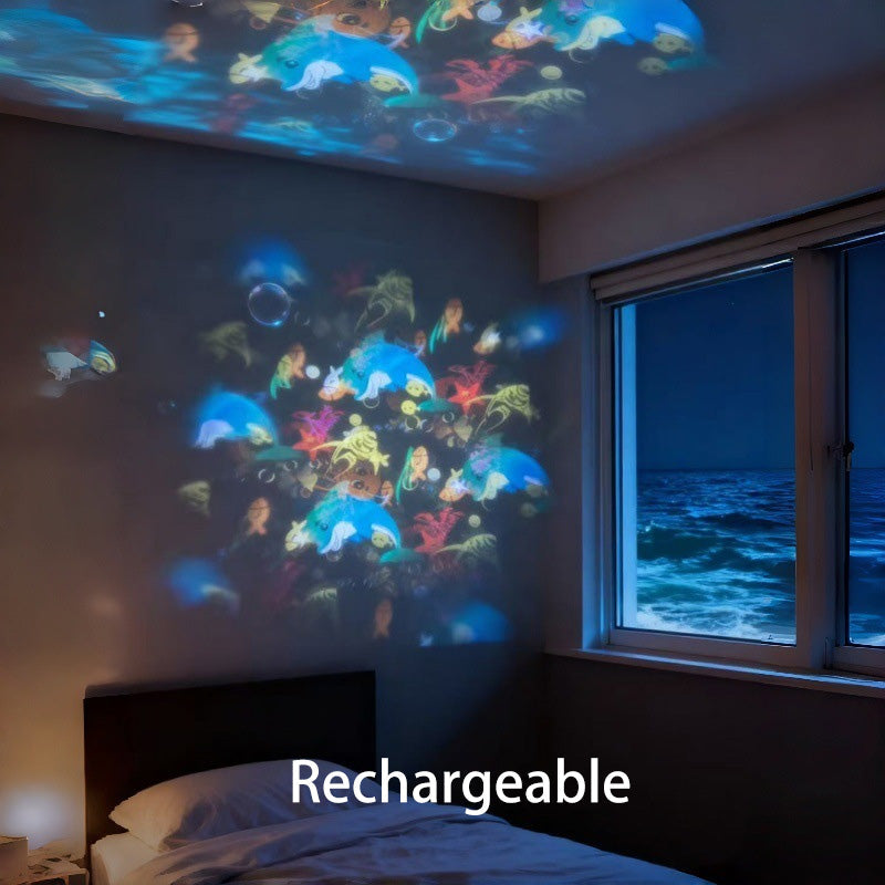 Rotating LED Projector Light Christmas Snowflake Ocean Effects